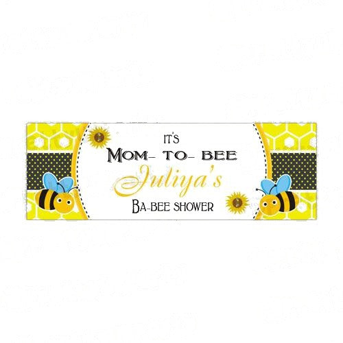 Personalized Mom To Bee Birthday Banner 30in