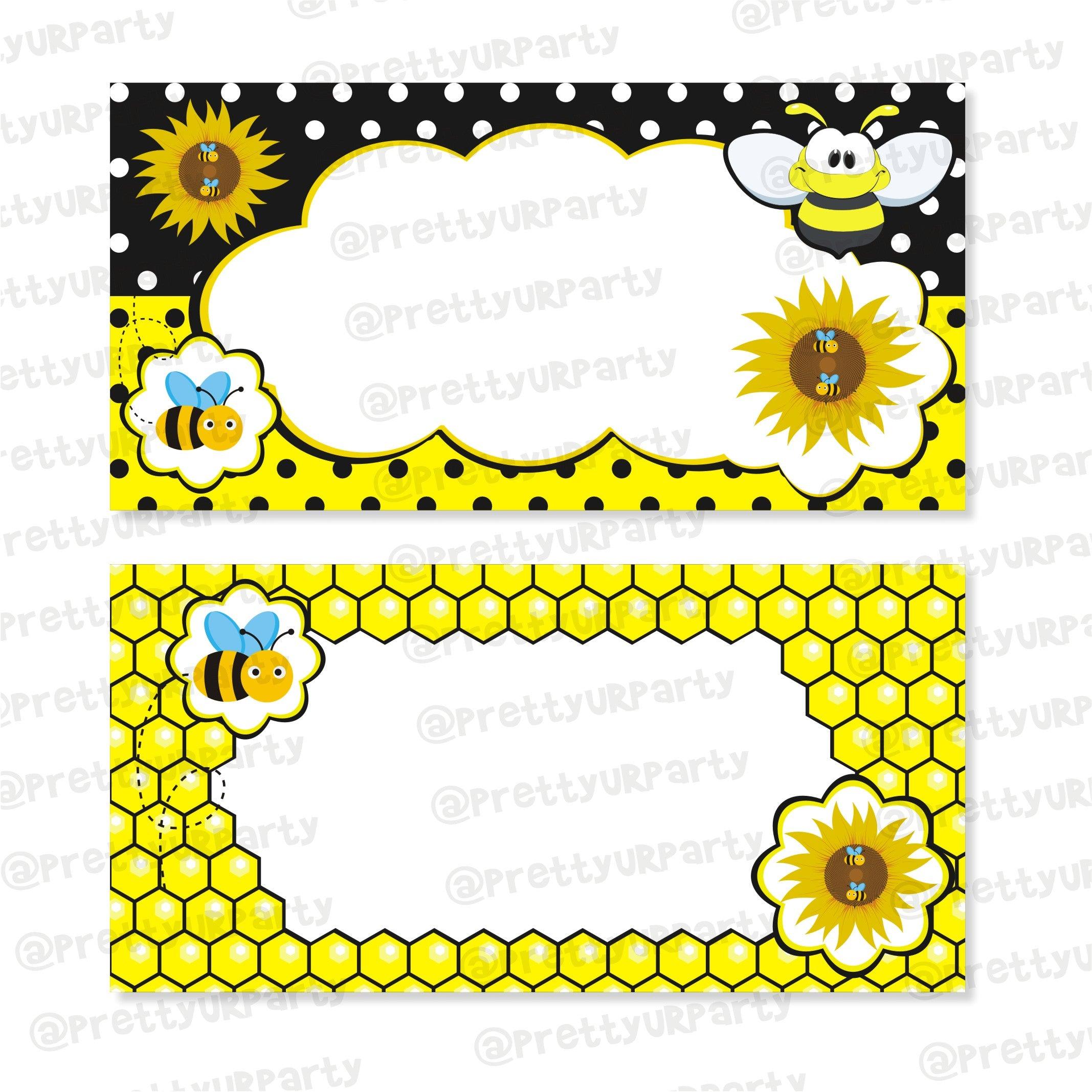 Mom to Bee Food Labels / Buffet Table Cards BABY SHOWER Pretty UR Party Default Title
