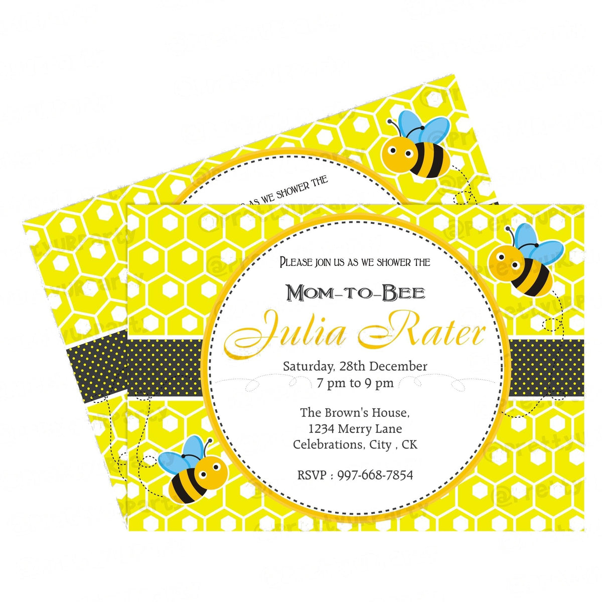 Mom to Bee Invitations