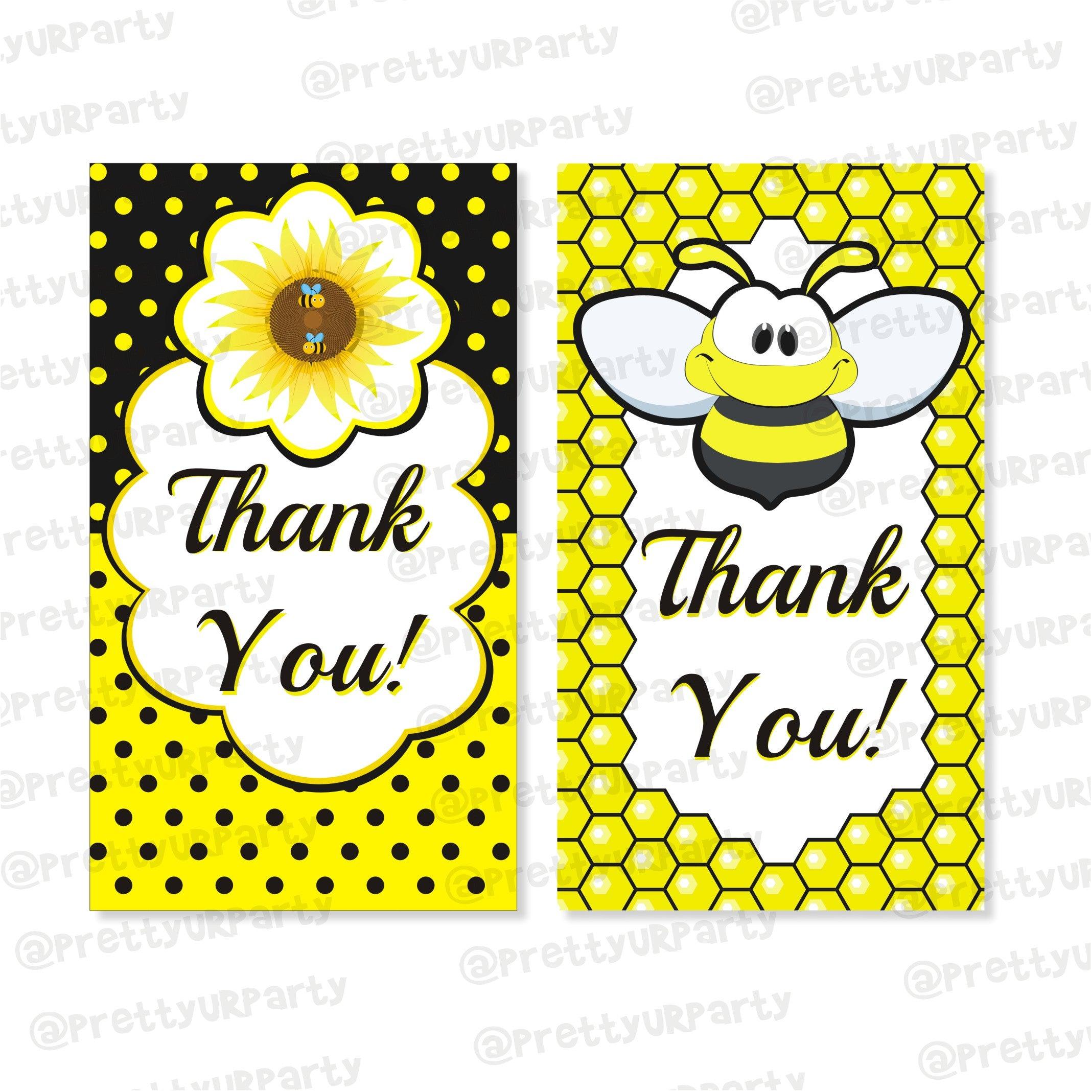 Mom to Bee Thank you Tags BABY SHOWER Pretty UR Party Default Title