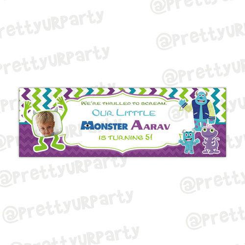 Personalized Monsters Inc. Birthday Banner 30in THEME PARTIES Pretty UR Party