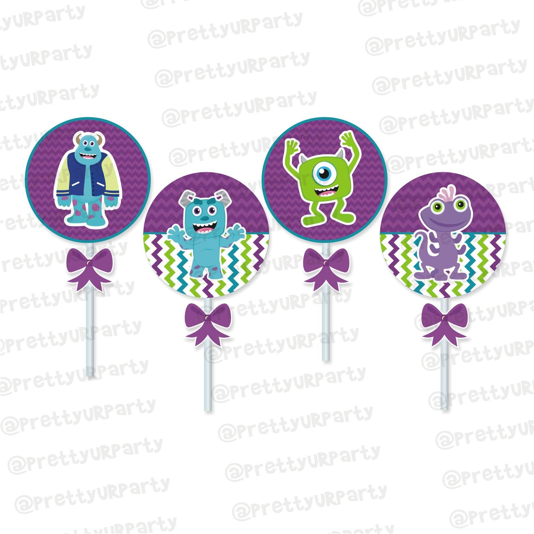 Monsters Inc. Theme Cupcake / Food Toppers THEME PARTIES Pretty UR Party