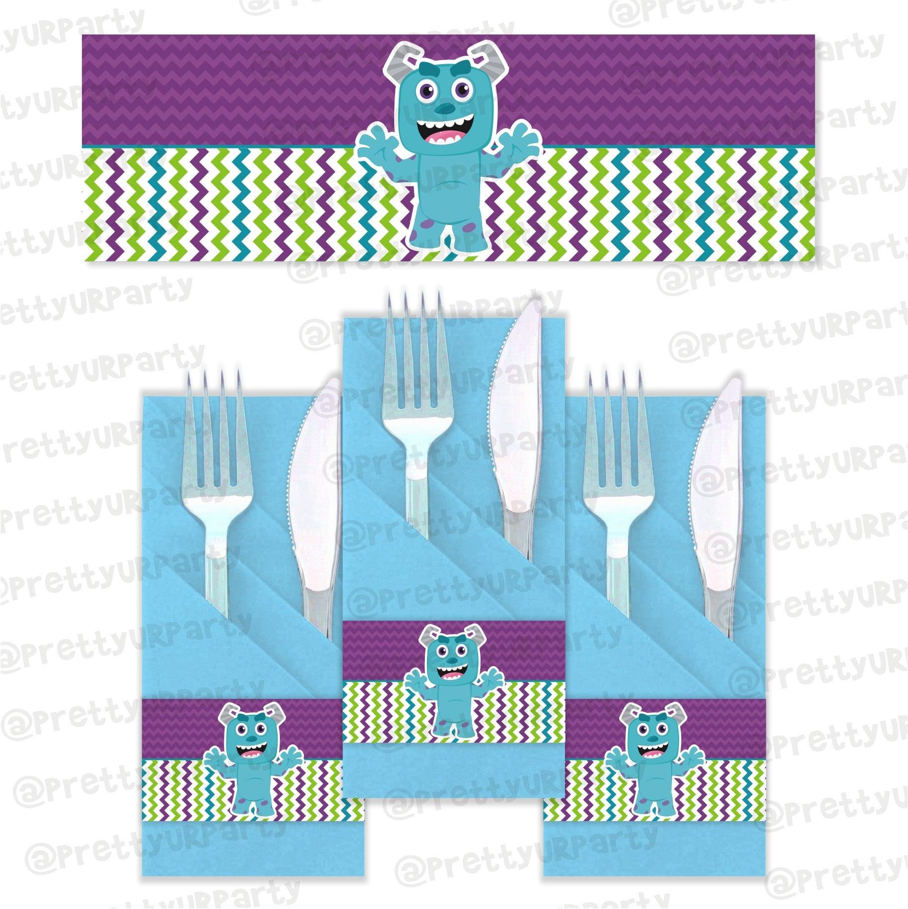 Monsters Inc. Theme Napkin Rings THEME PARTIES Pretty UR Party Default Title