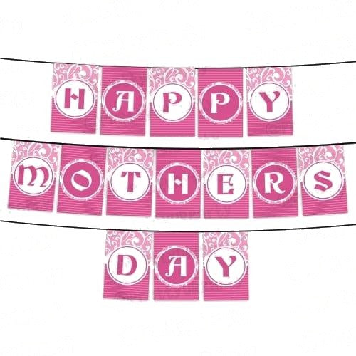Pink Pattern Mothers Day Bunting