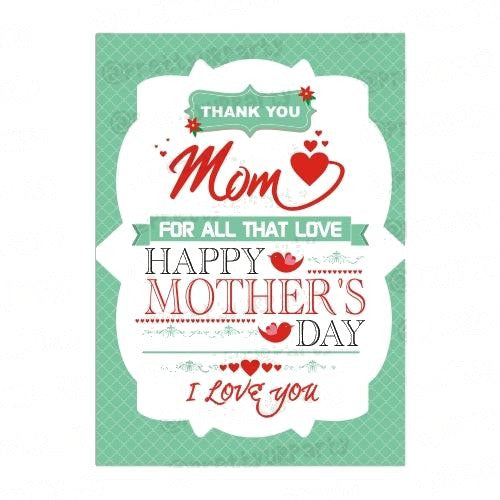 Mothers day Thank You Mom Card