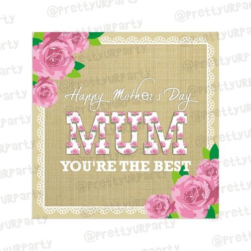 Mothers day Mom You're The Best Card ALL PARTY SUPPLIES Pretty UR Party