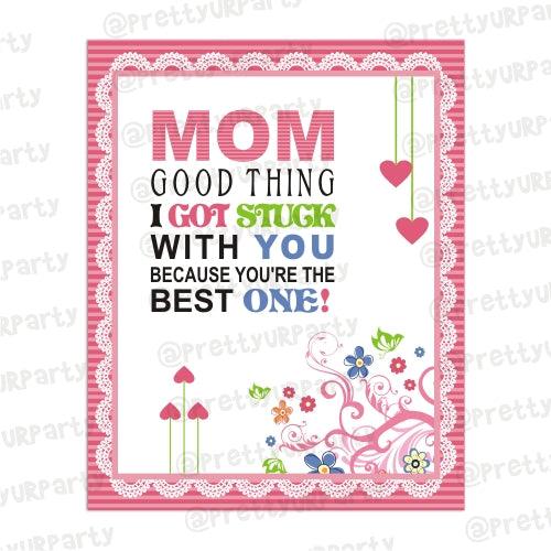 Mothers day Mom Good Thing Card ALL PARTY SUPPLIES Pretty UR Party