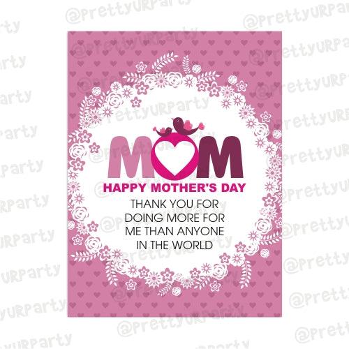 Mothers day Happy Mothers Day Mom Card ALL PARTY SUPPLIES Pretty UR Party