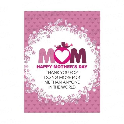 Mothers day Happy Mothers Day Mom Card