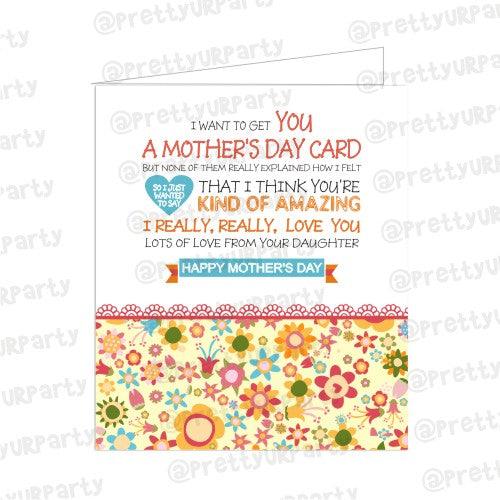 Mothers day You're Kind of Amazing Card ALL PARTY SUPPLIES Pretty UR Party