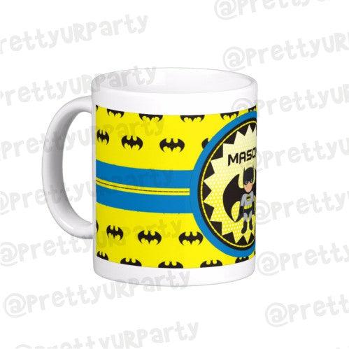 Personalised Batman Inspired Mug THEME PARTIES Pretty UR Party