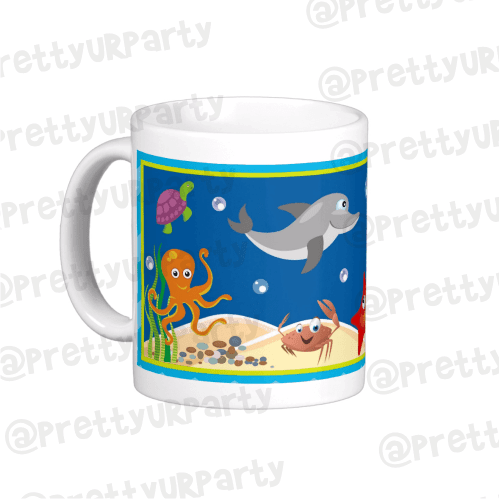 Personalised Under the Sea Mug THEME PARTIES Pretty UR Party