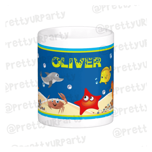 Personalised Under the Sea Mug THEME PARTIES Pretty UR Party
