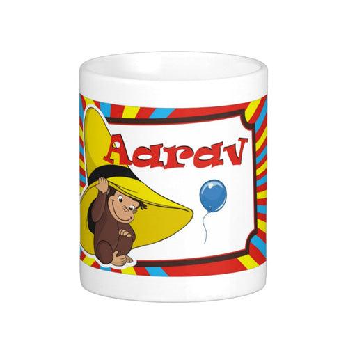 Personalised Curious George Mug THEME PARTIES Pretty UR Party