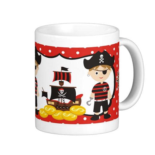 Personalised Pirate Mug THEME PARTIES Pretty UR Party 11 oz Mug (coffee mug)