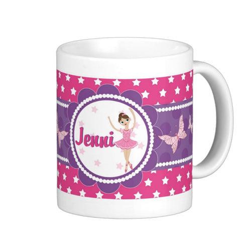 Personalised Ballerina Mug THEME PARTIES Pretty UR Party