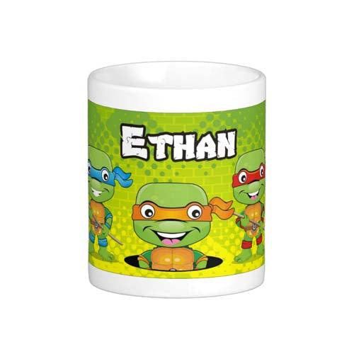Personalised Ninja Turtles Mug THEME PARTIES Pretty UR Party