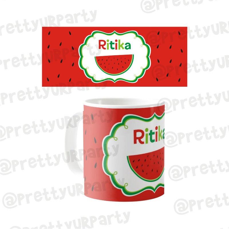 Personalised Watermelon Mug THEME PARTIES Pretty UR Party