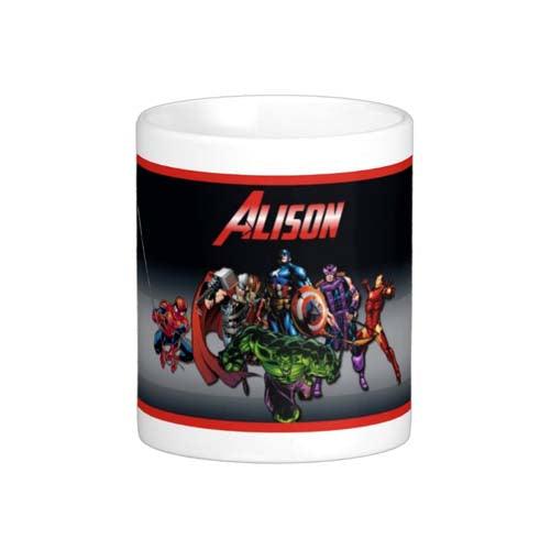 Personalised Avengers Mug THEME PARTIES Pretty UR Party
