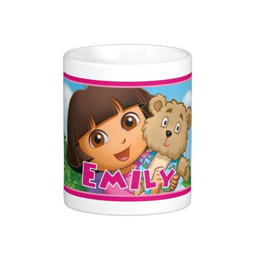 Personalised Dora The Explorer Mug THEME PARTIES Pretty UR Party
