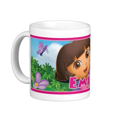 Personalised Dora The Explorer Mug THEME PARTIES Pretty UR Party