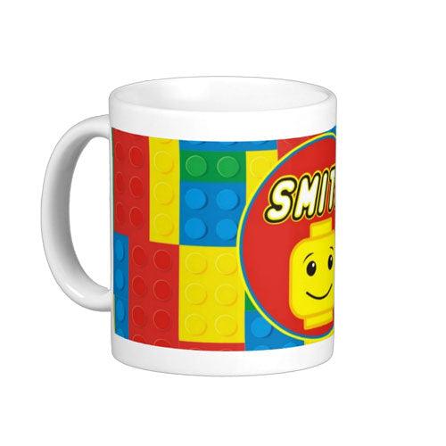 Personalised Lego Inspired Mug THEME PARTIES Pretty UR Party