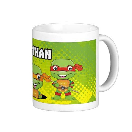 Personalised Ninja Turtles Mug THEME PARTIES Pretty UR Party