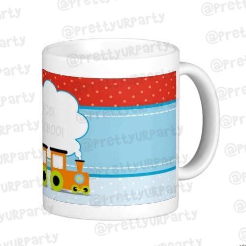 Personalised Train Mug THEME PARTIES Pretty UR Party