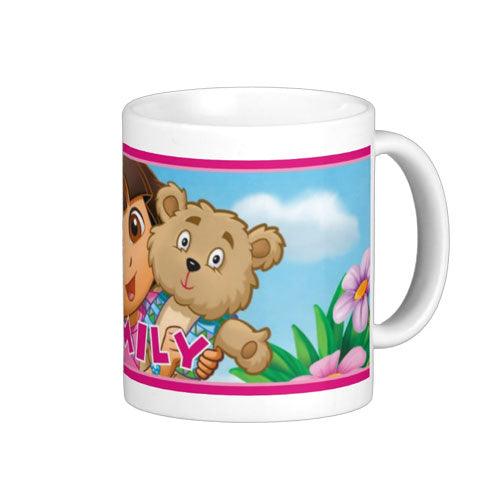 Personalised Dora The Explorer Mug THEME PARTIES Pretty UR Party