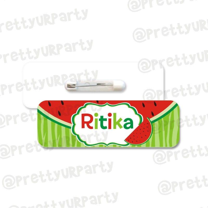 Watermelon Badge / Name Tag PERSONALISED Pretty UR Party