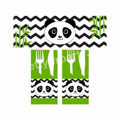 Panda Theme Napkin Rings