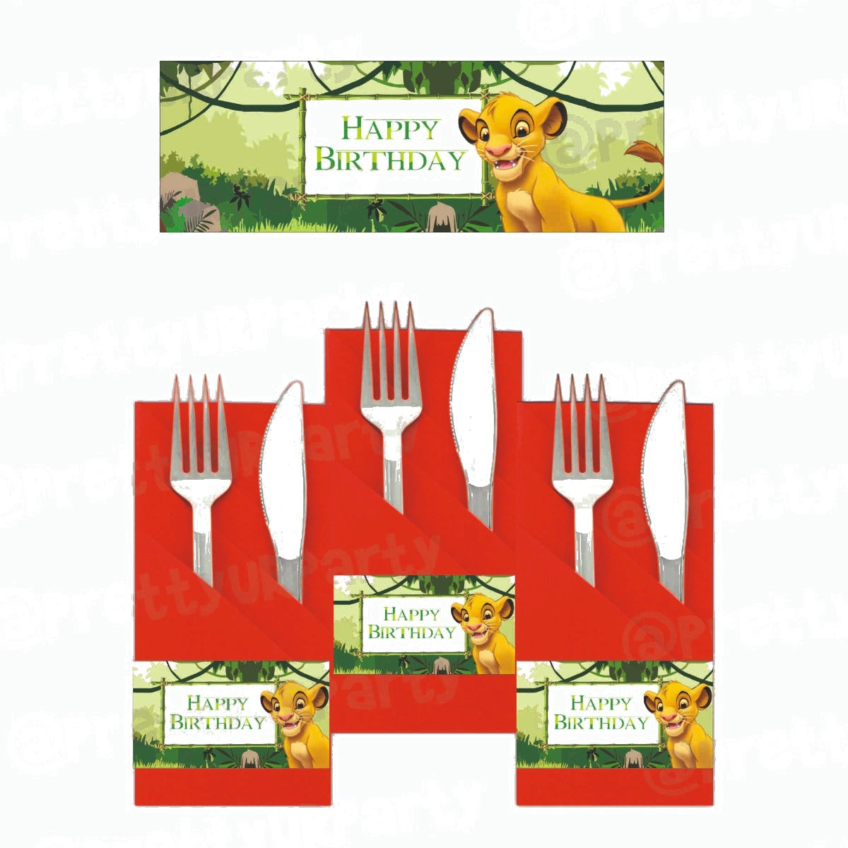Lion King Theme Napkin Rings
