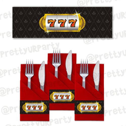 Casino Night Napkin Rings ALL PARTY SUPPLIES Pretty UR Party Default Title