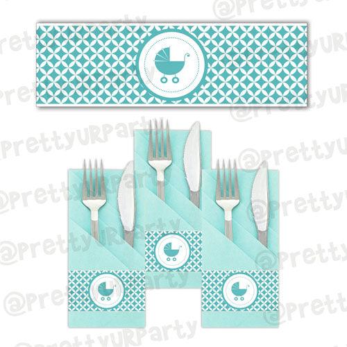 Baby & Co. Baby Shower Napkin Rings BABY SHOWER Pretty UR Party Default Title