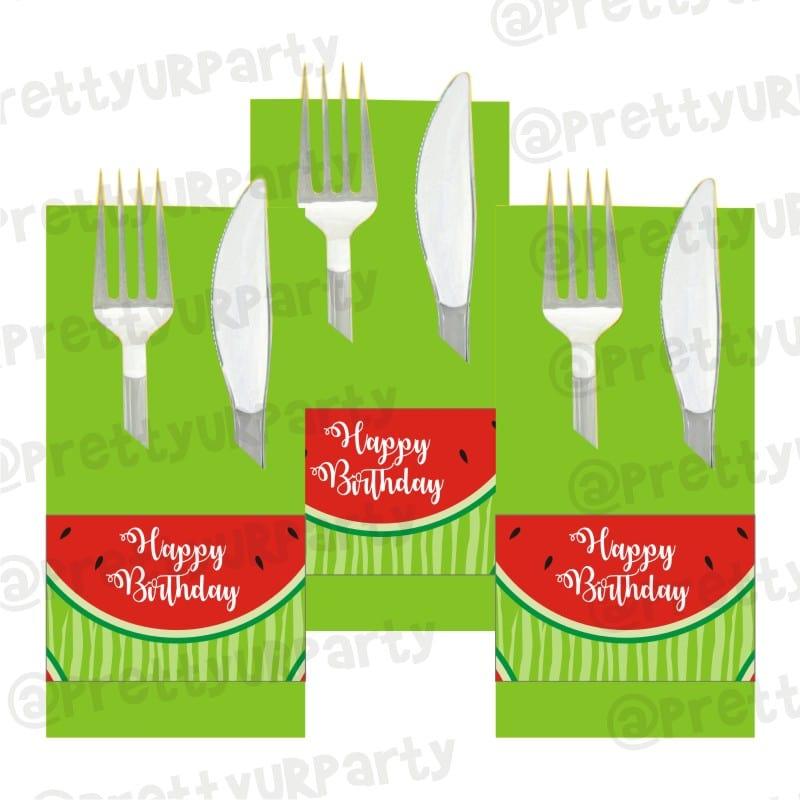Watermelon Theme Napkin Rings THEME PARTIES Pretty UR Party Default Title