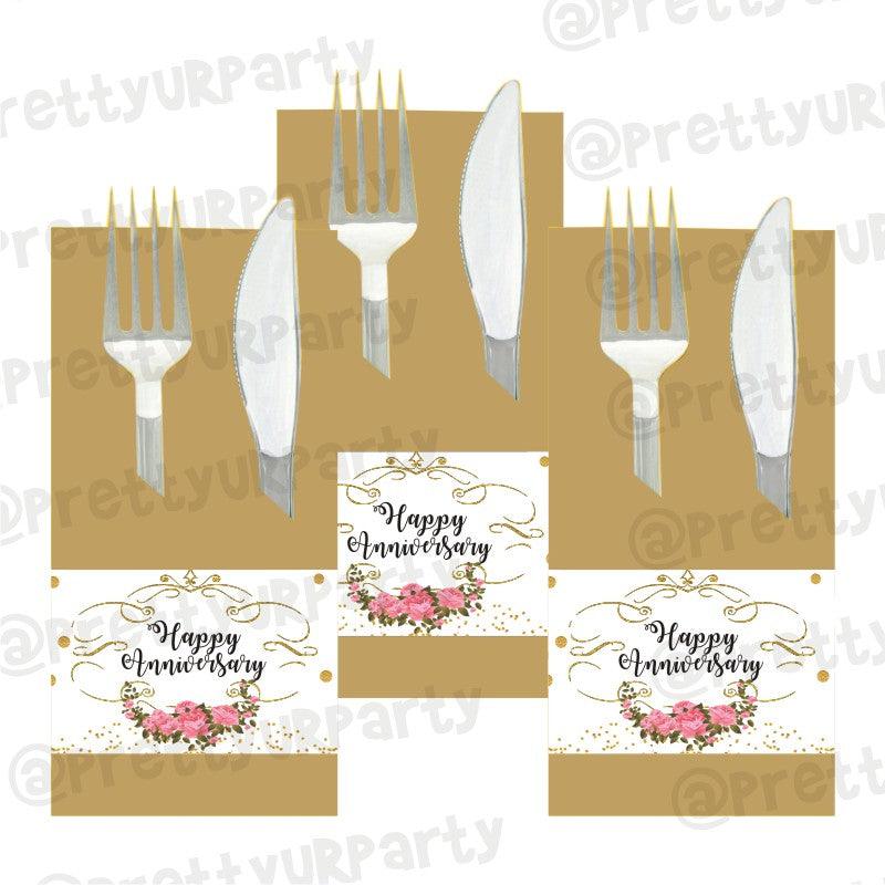 50th Birthday Theme Napkin Rings THEME PARTIES Pretty UR Party
