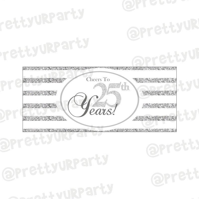 25th Anniversary Theme Napkin Rings ALL PARTY SUPPLIES Pretty UR Party