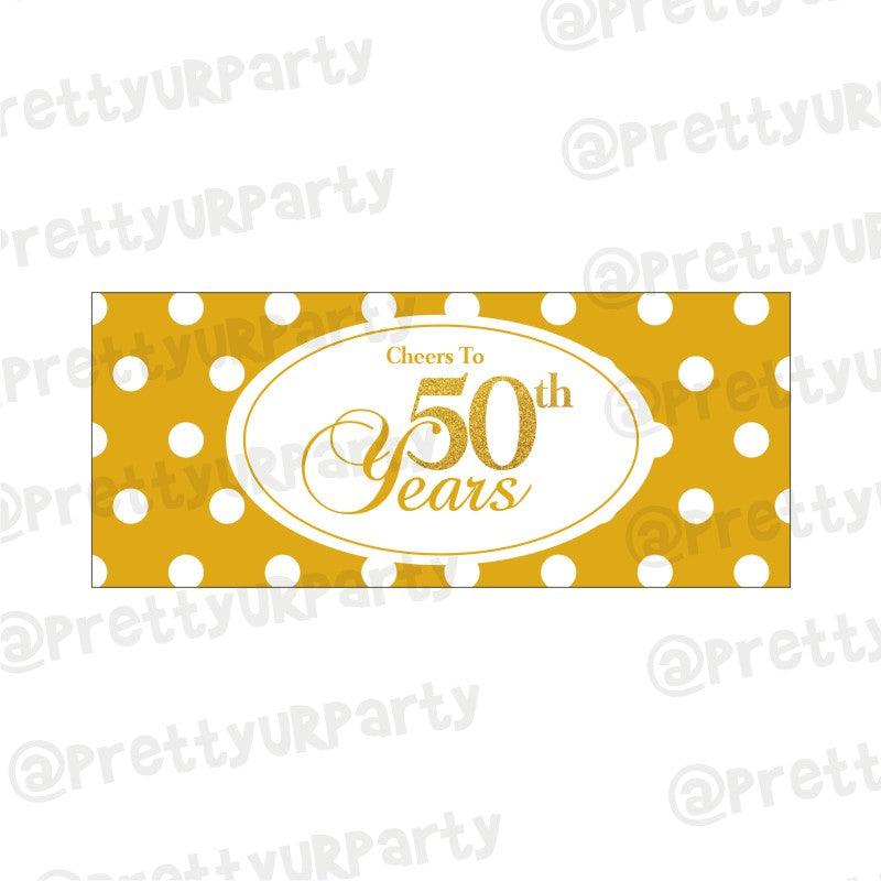 50th Anniversary Theme Napkin Rings ALL PARTY SUPPLIES Pretty UR Party