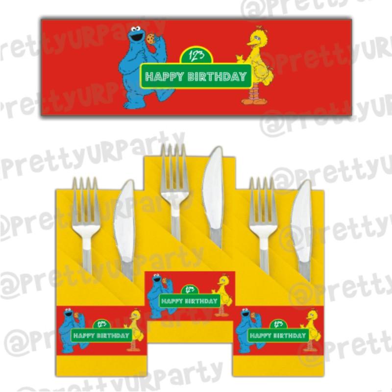 Elmo Theme Napkin Rings THEME PARTIES Pretty UR Party Default Title