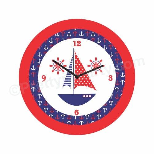 Personalised Nautical Theme Clock THEME PARTIES Pretty UR Party Default Title
