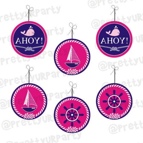 Girly Nautical Danglers THEME PARTIES Pretty UR Party Default Title