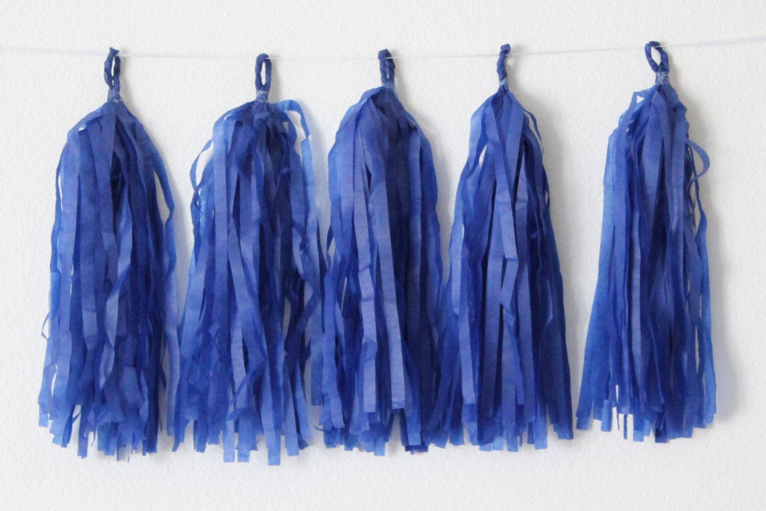 Navy Blue Tassel Garland Kit - Set of 5 THEME PARTIES Pretty UR Party