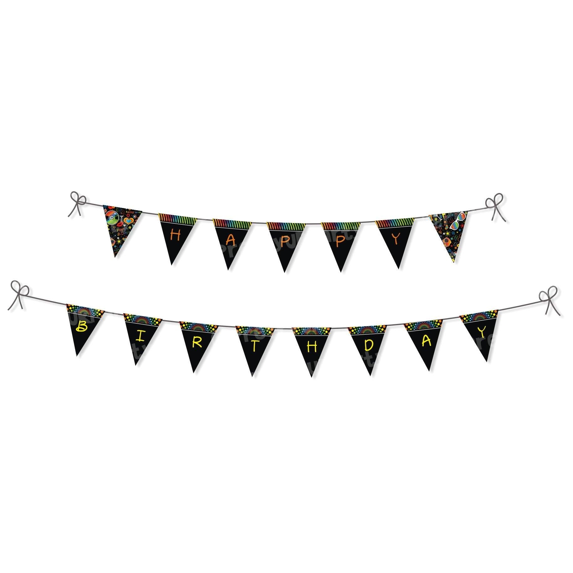 Neon Theme Bunting THEME PARTIES Pretty UR Party Default Title