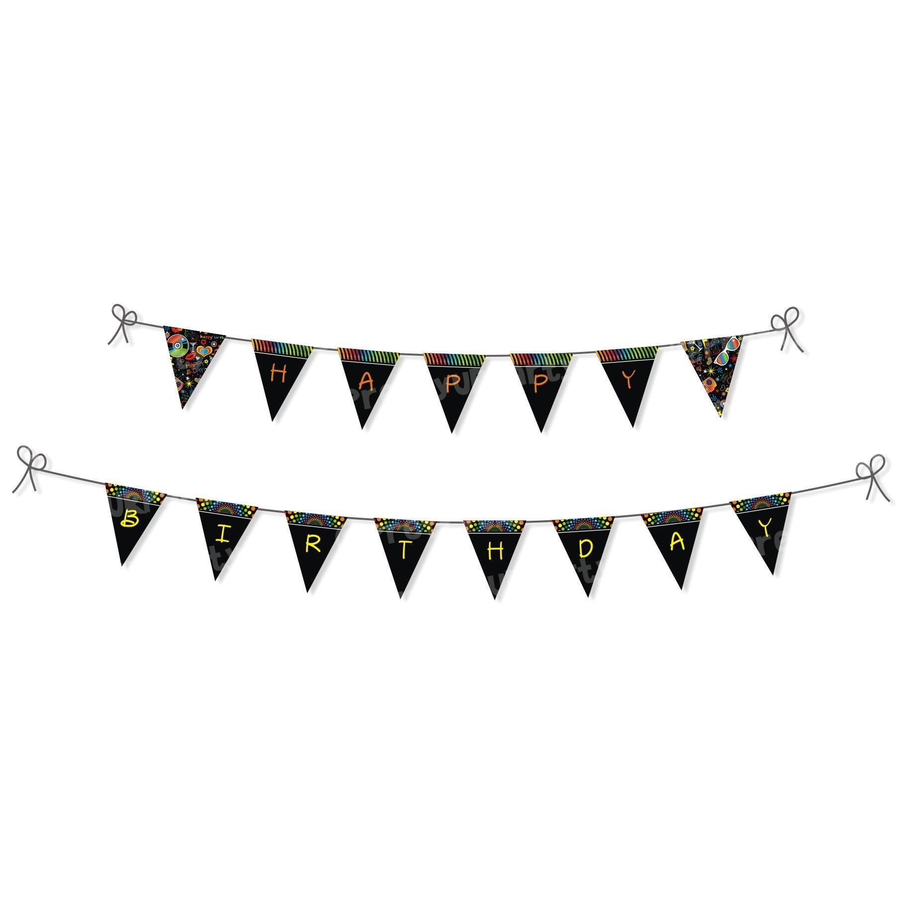 Neon Theme Bunting THEME PARTIES Pretty UR Party Default Title