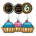 Neon Theme Cupcake / Food Toppers THEME PARTIES Pretty UR Party