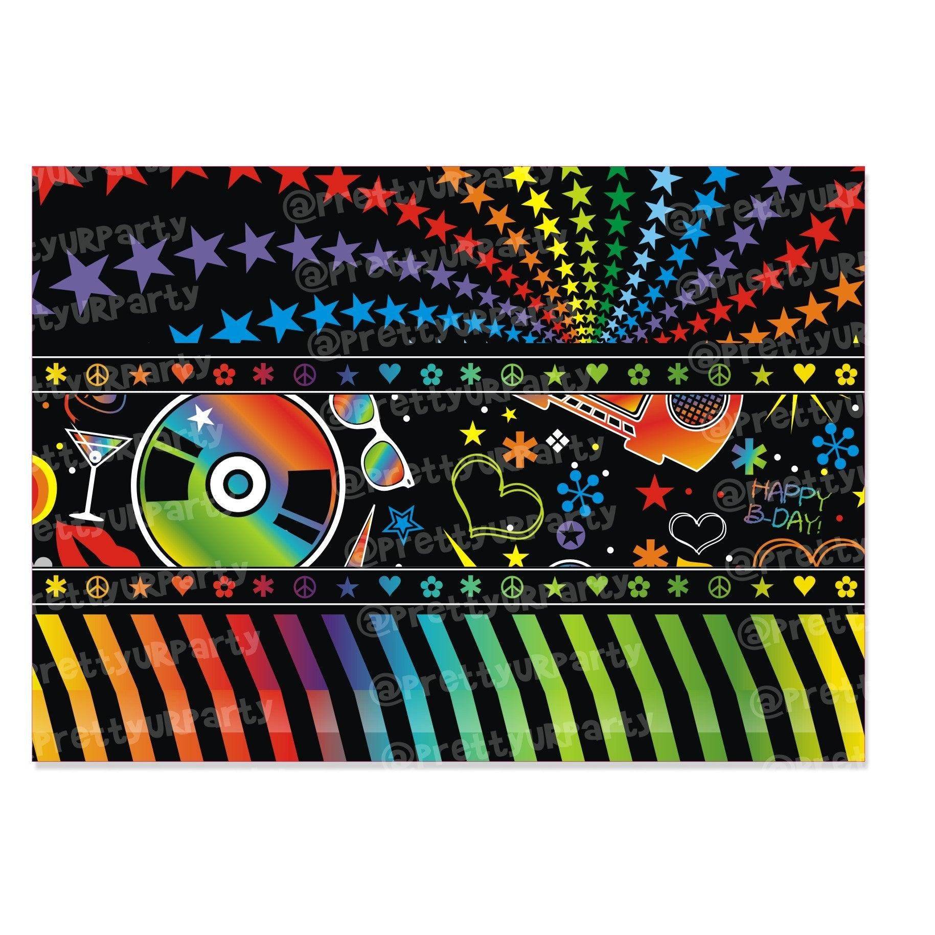 Neon Table Mats THEME PARTIES Pretty UR Party Default Title