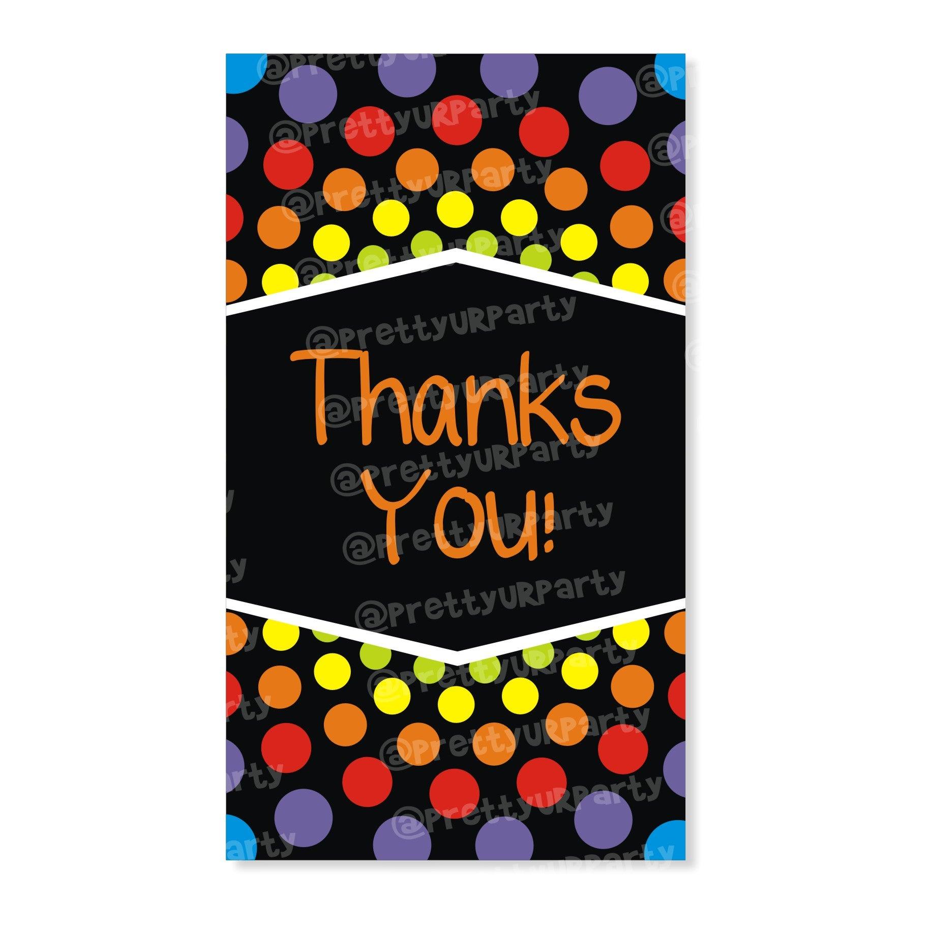 Neon Theme Thank you Tags THEME PARTIES Pretty UR Party Default Title