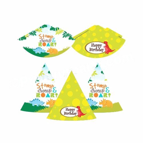 Dinosaur Theme Hats - Pack of 10