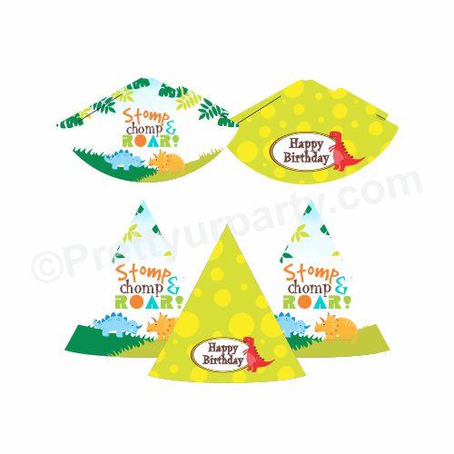 Dinosaur Theme Hats - Pack of 10 THEME PARTIES Pretty UR Party Default Title