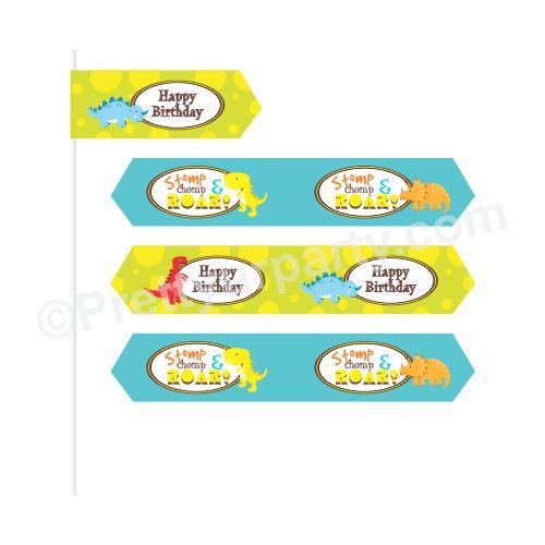 Dinosaur Theme Drink Straws THEME PARTIES Pretty UR Party